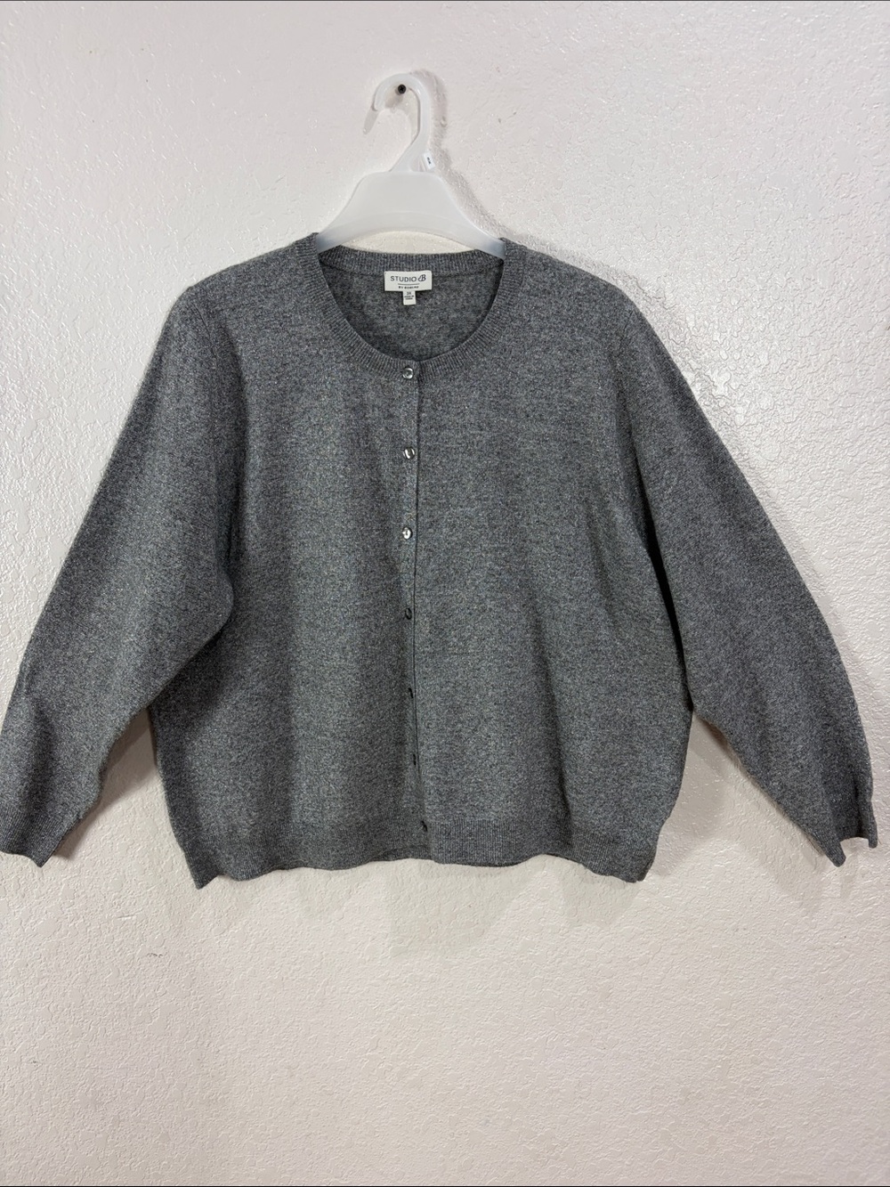 Studio B,Gray With glitter,Button-Front  Cardigan ,Size 3X,Sweater